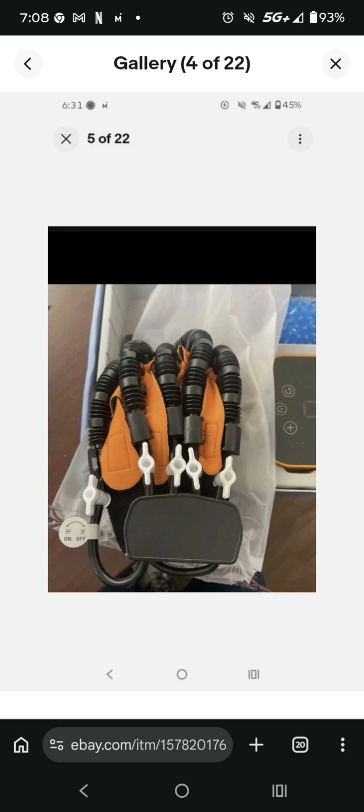 Hand Function Rehabilitation Training Device RIGHT/ LARGE / USA – NEW
