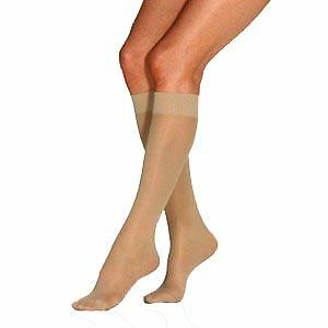 Women’s UltraSheer Knee-High Firm Compression Stockings Large, Natural