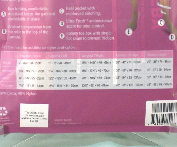 JEBA Sheer Vibrance Compression Pantyhose Neutral 20-30mmHG by Apex NEW SEALED