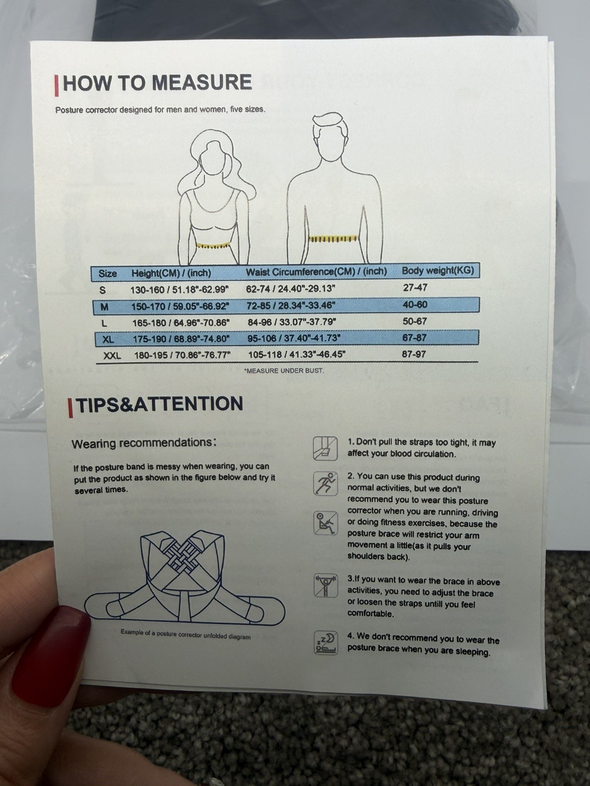 Posture Corrector Back Support Adjustable Brace Pain Relief Invisible