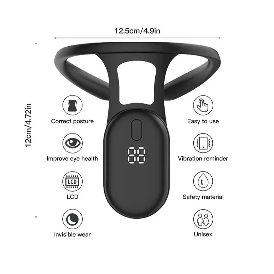 Smart Posture Corrector Vibration Reminder Back Neck Trainer Adult Kids