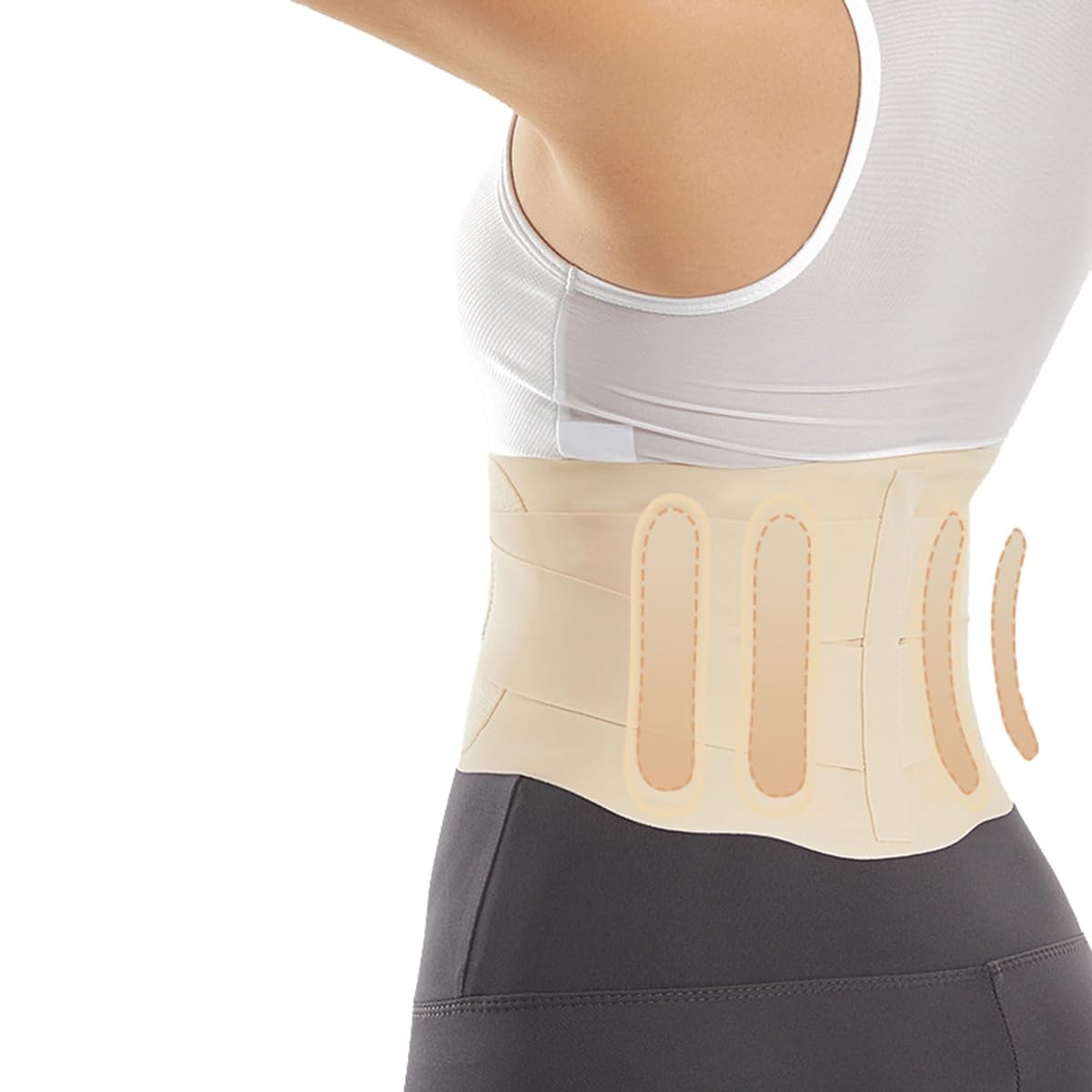 Thin Lower Back Brace for Women Men Lumbar Support Waist Support Belt Posture