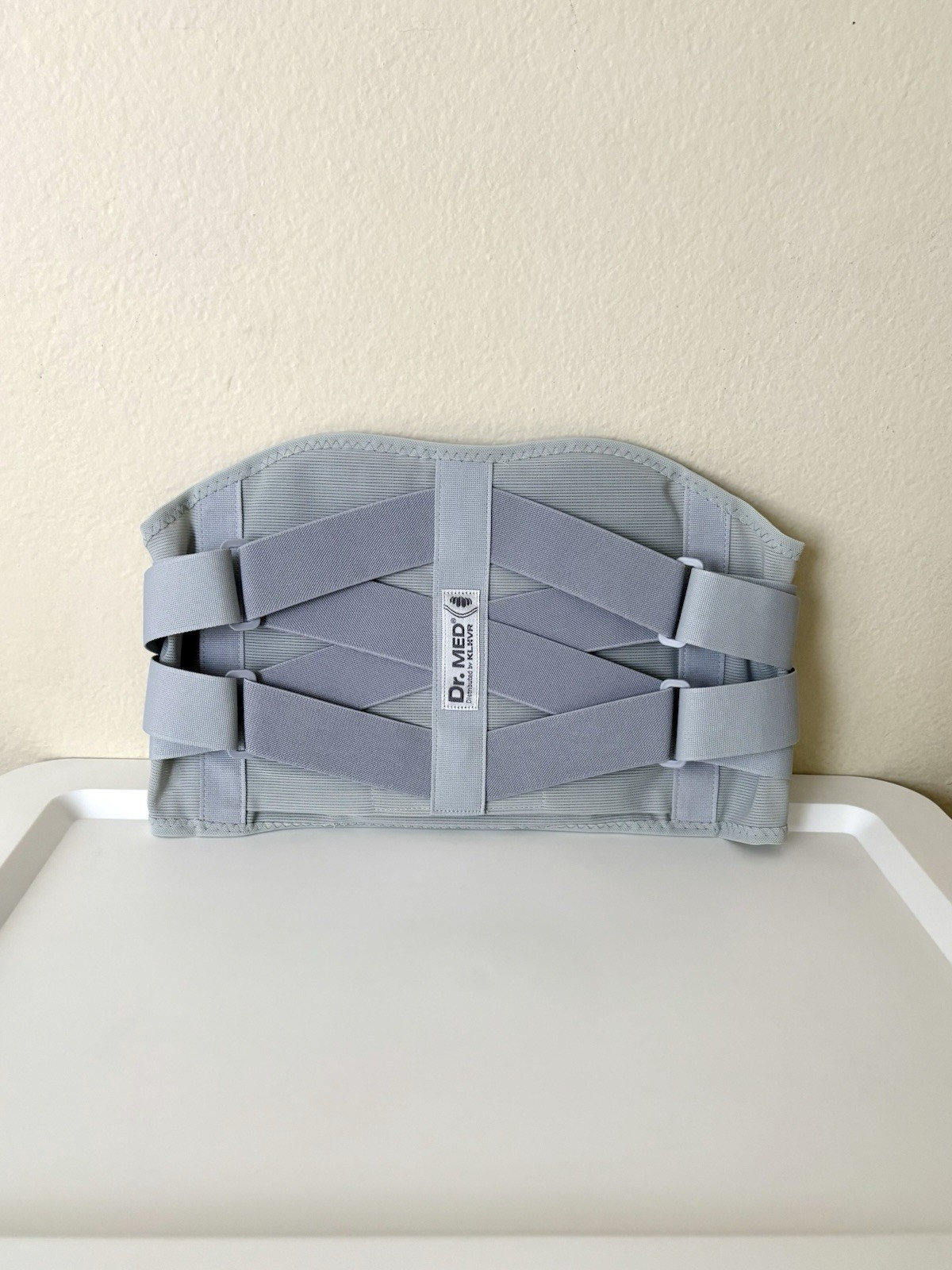 Dr. MED Lower Back Lumbar Pain Brace Support Adjustable Belt Gray Dr.MED Medium