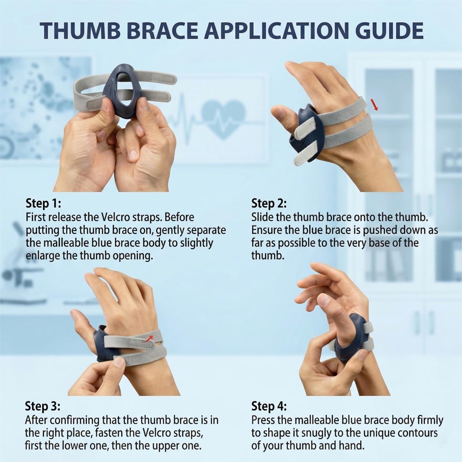 Thumb Arthritis Brace for CMC Joint Pain Relief, Stabilizing Support for Tendoni