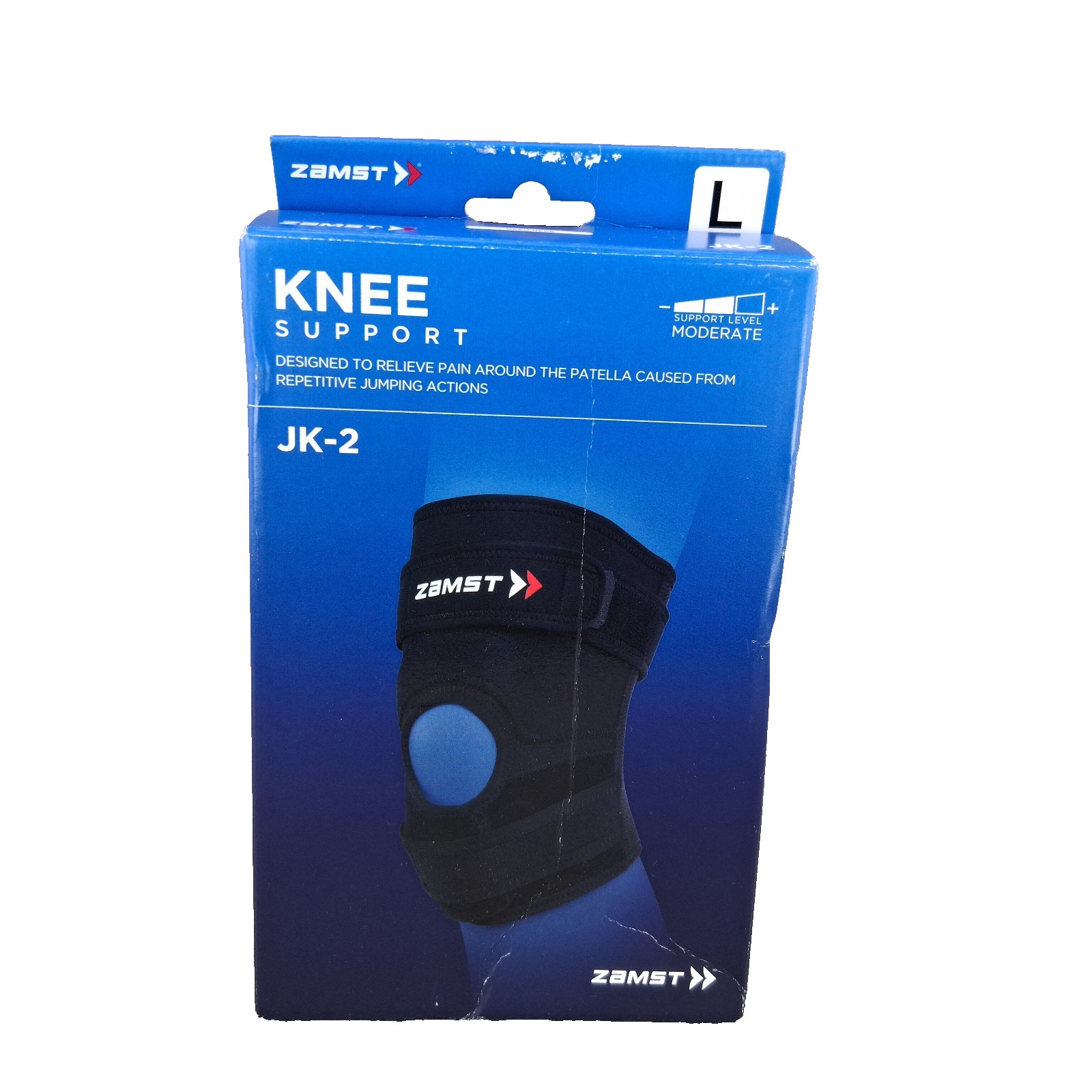 Zamst JK-2 Sports Knee Brace for Jumpers Compression Black Size Large