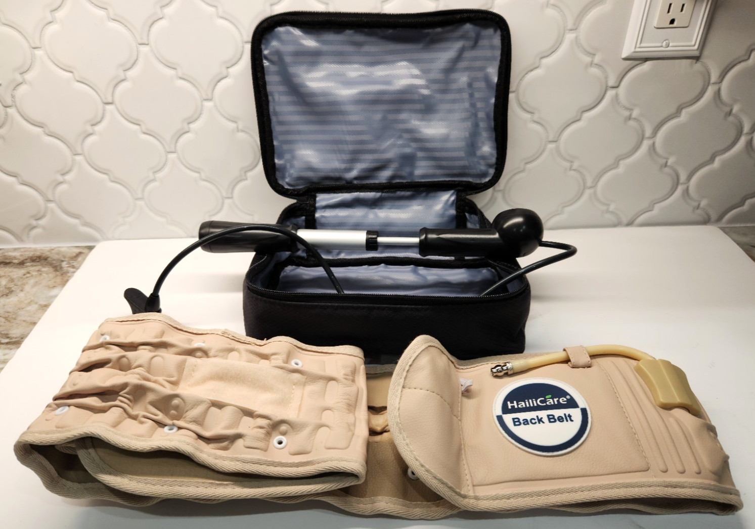 HailiCare Decompression Inflatable Back Spinal Lumbar Belt 29″-49″ Waist W/Case