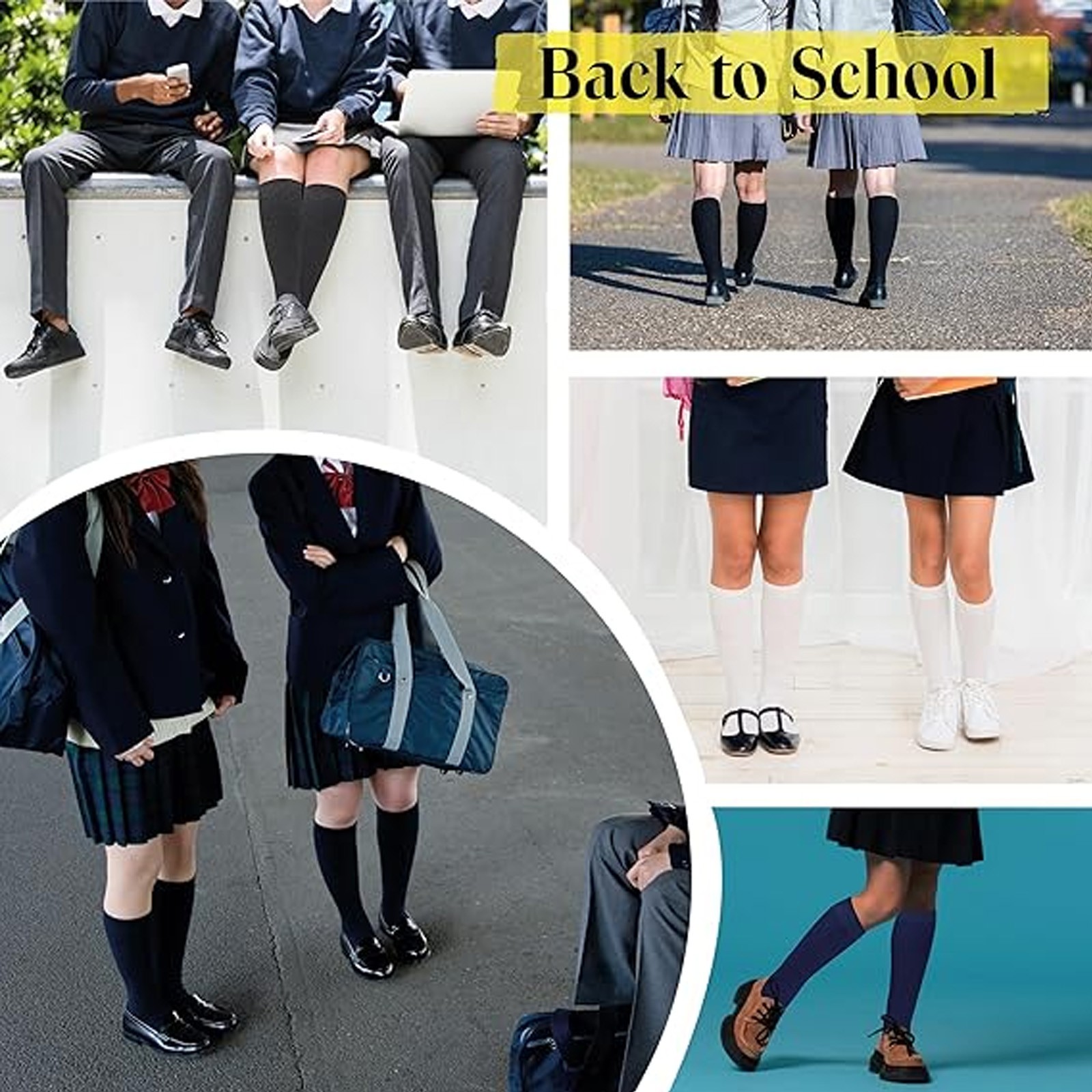 15 Pairs Knee-High Compression Socks Random Color 20-30mmHg Mens Womens S/M-XXL