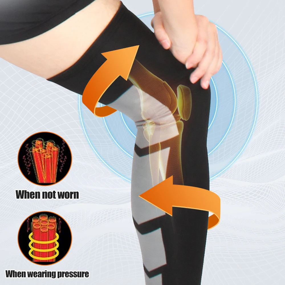 1Pcs Long Compression Leg Sleeves for Women Men,Comfortable & Non-Slip UV Protec