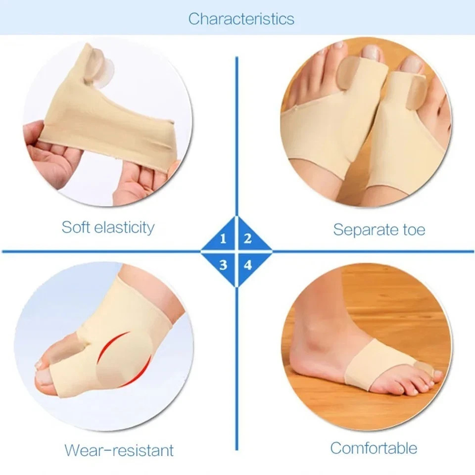 2Pack Bunion Corrector Hallux Valgus Corrector Straightener Foot Toe Separators