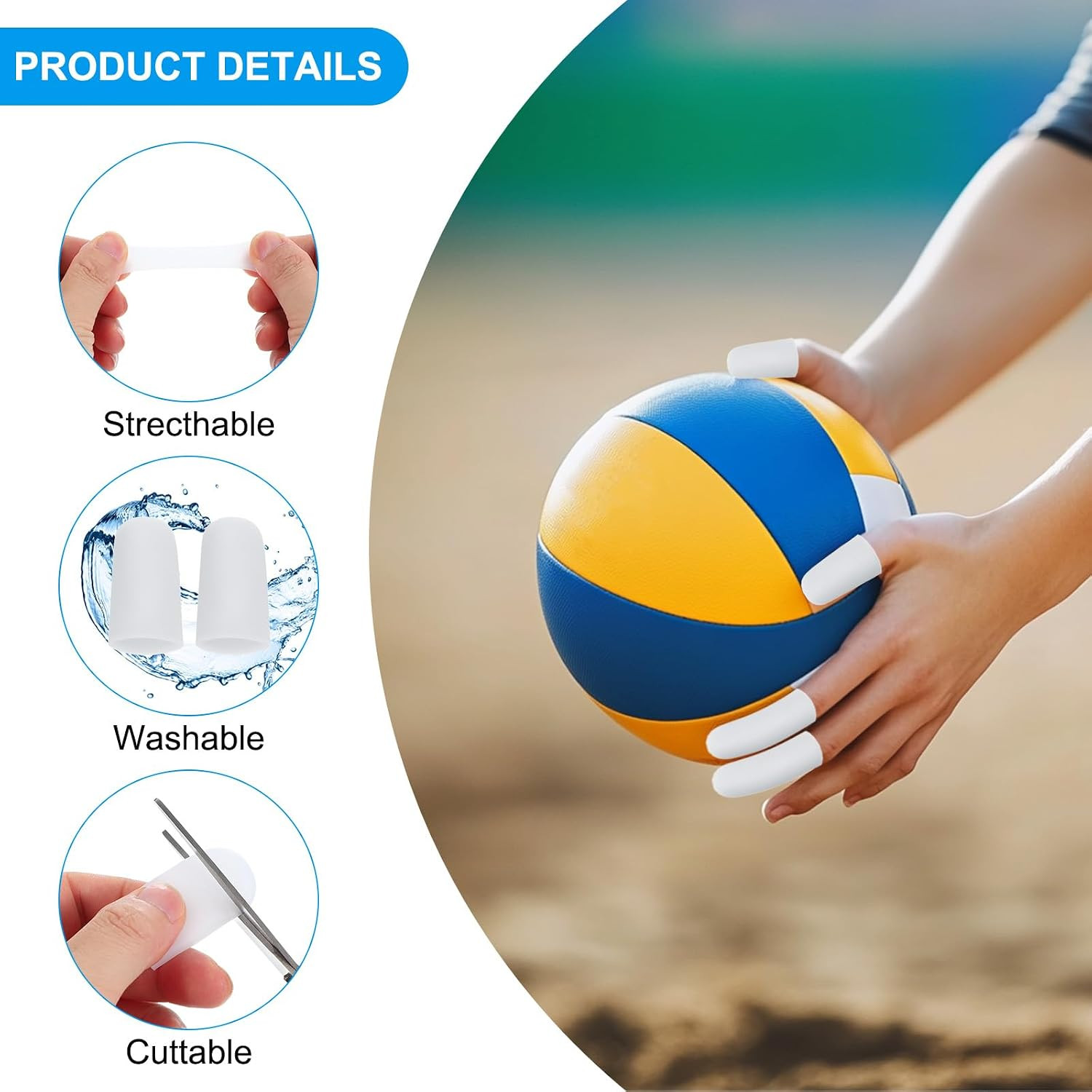 Silicone Gel Finger Cots, Support Fingertips Sleeve Protector Thumb Finger Ca…