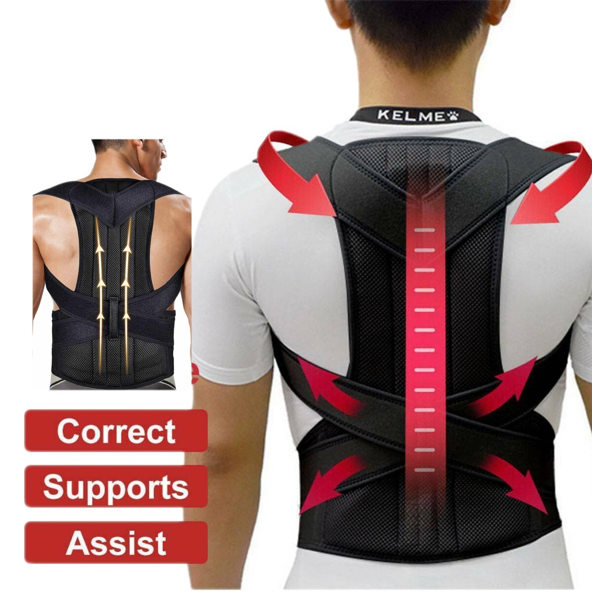 Heavy Lifting Lumbar Back Waist Support Belt Brace For Work Pain Relief Corset
