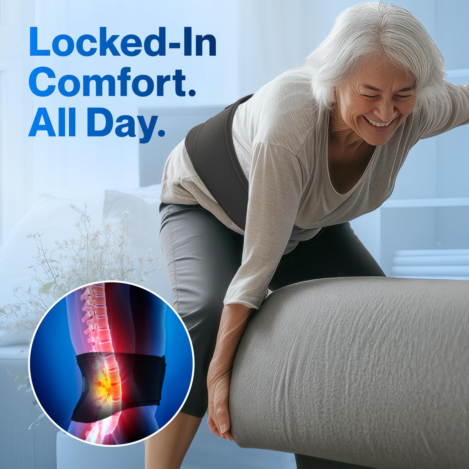 Faja Lumbar Compresion Soporte Espalda Alivio Dolor Hombre Mujer