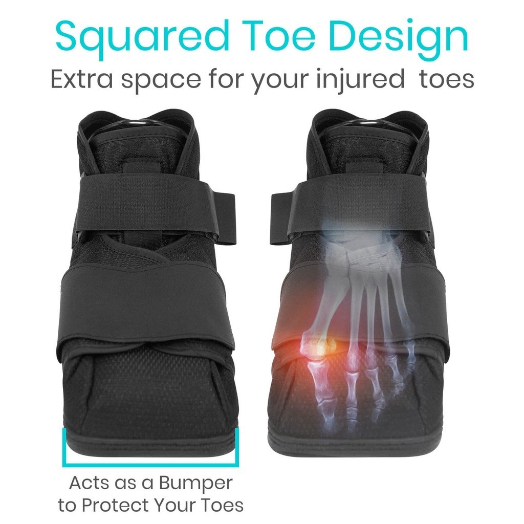 All-Purpose Boot Closed Toe Post-Op Medical Shoe Black ALL SIZES New ! FAST SHIP