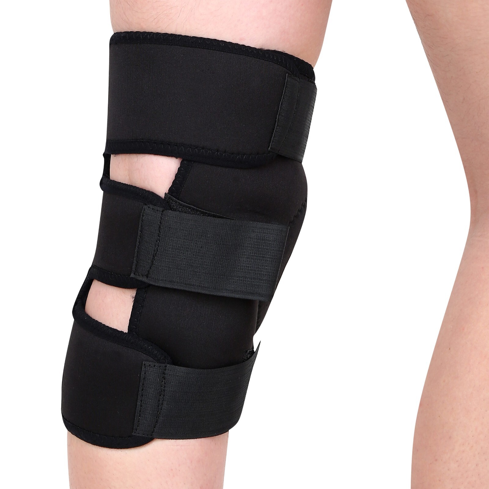 Open Patella Knee Brace Longlife Black Color 12 × 10 × 1 cm Joint Supporter