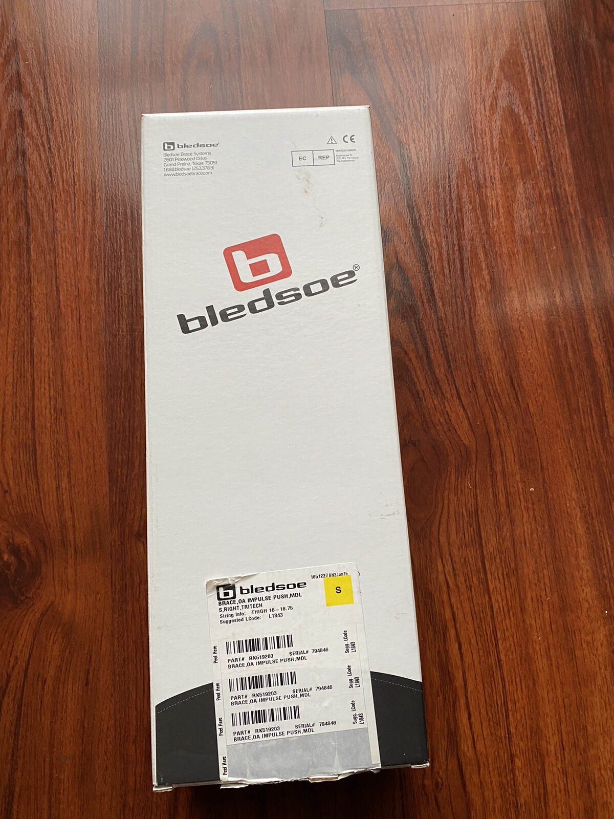 Bledsoe OA Impulse Knee Brace Right Tritech Medial OA Size Small New