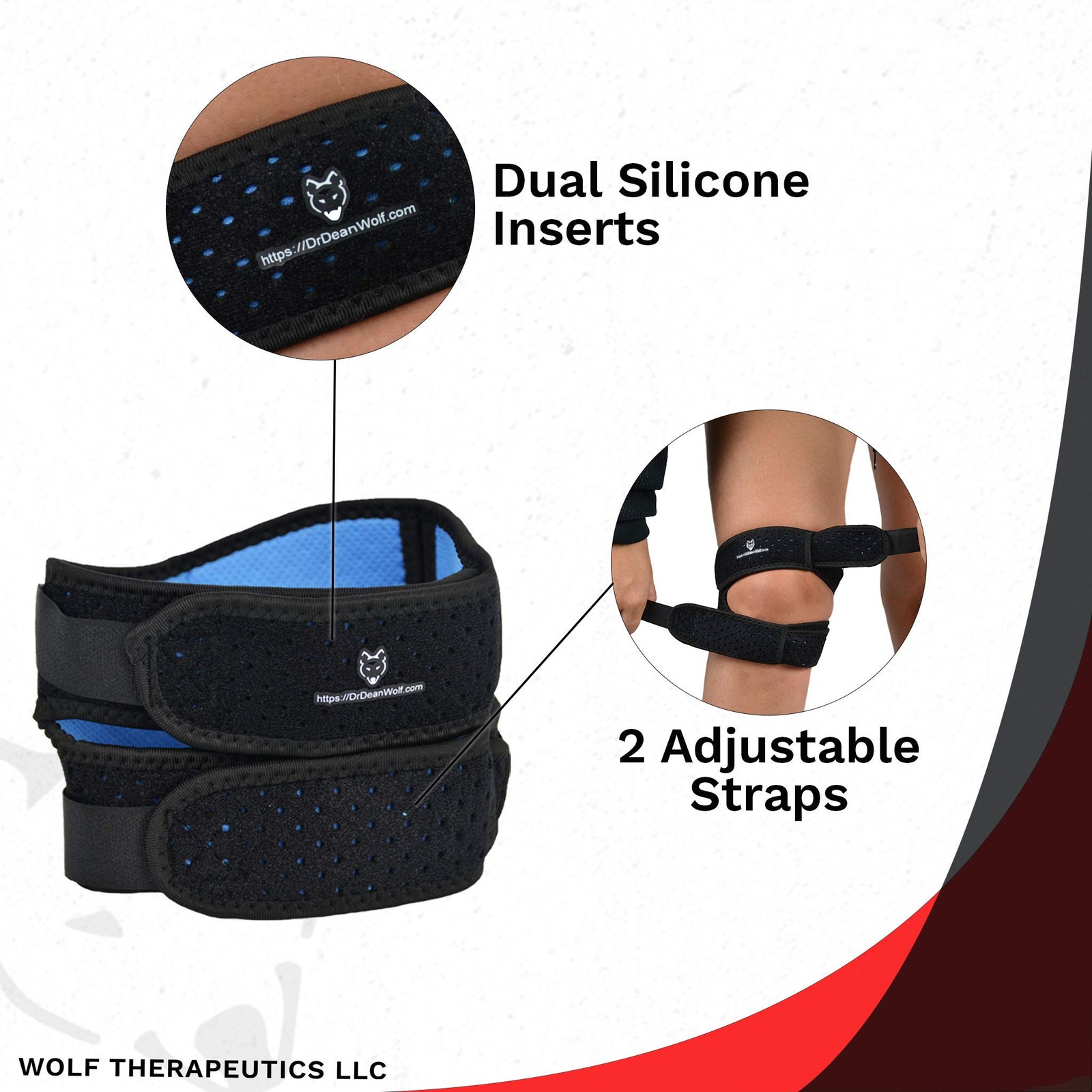 Dr. Wolf Dual Knee Strap For Patellar Tendon Support – Pain Relief Band For J…