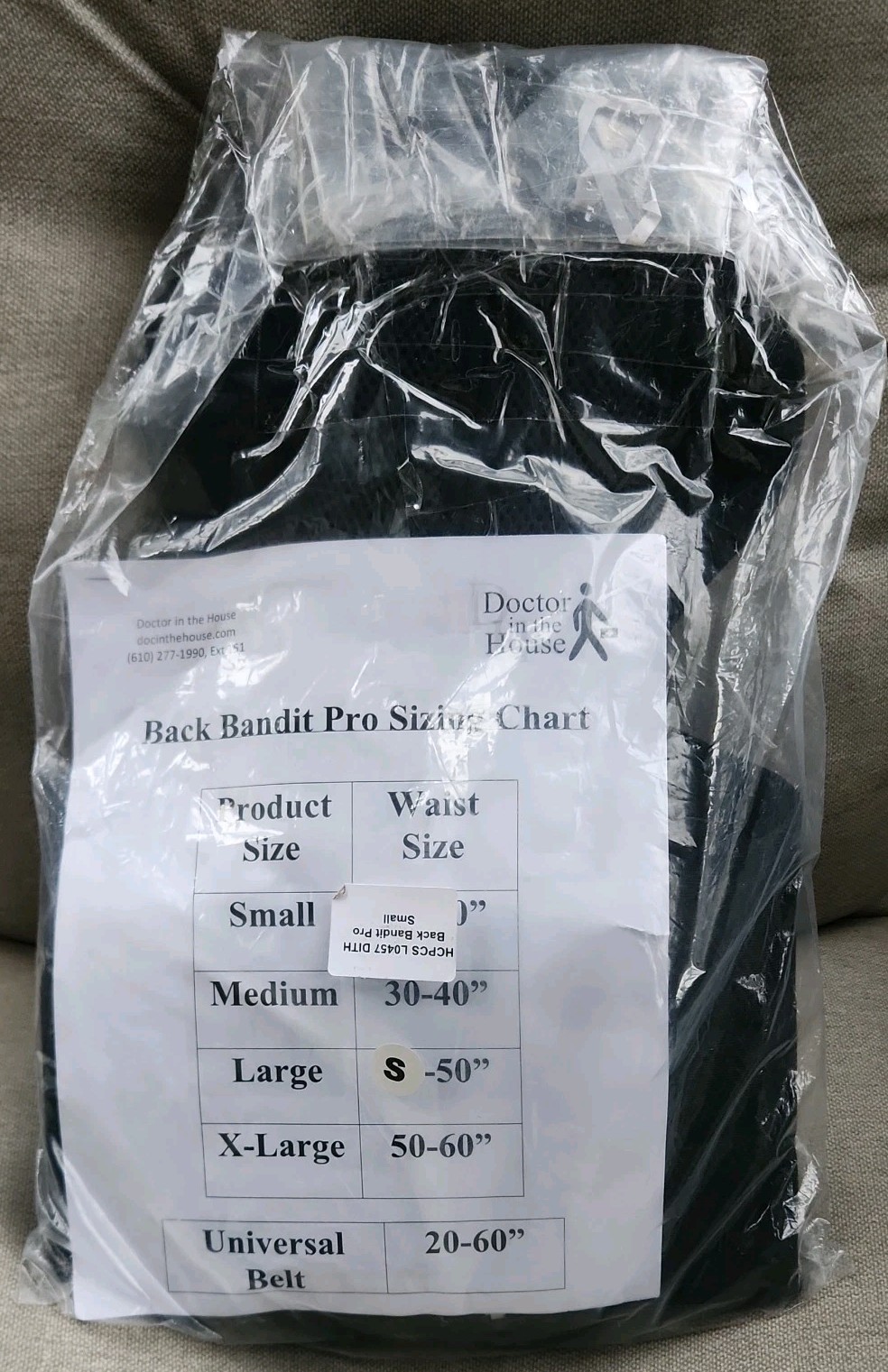DOCTOR IN THE HOUSE New Miracle Back Pro (L0457) Size Small