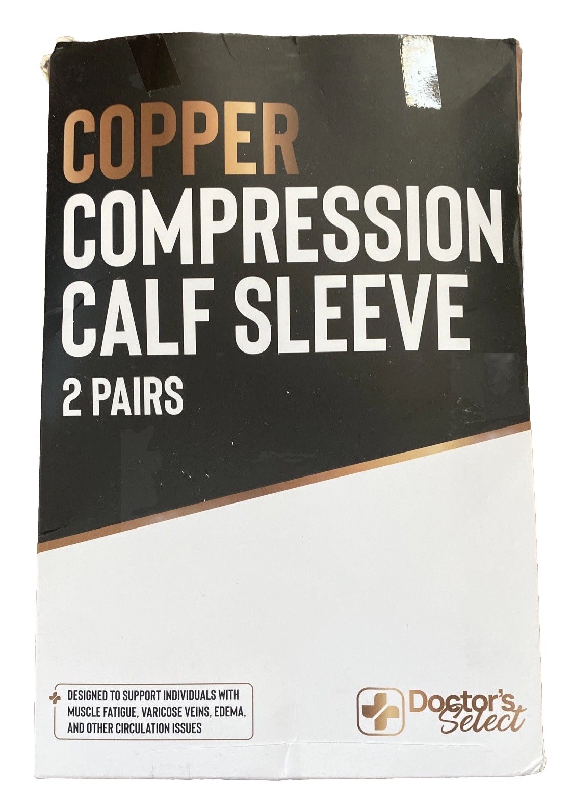 Doctor’s Select 2 Pairs Copper Calf Compression Sleeve Leg One Size Circulation