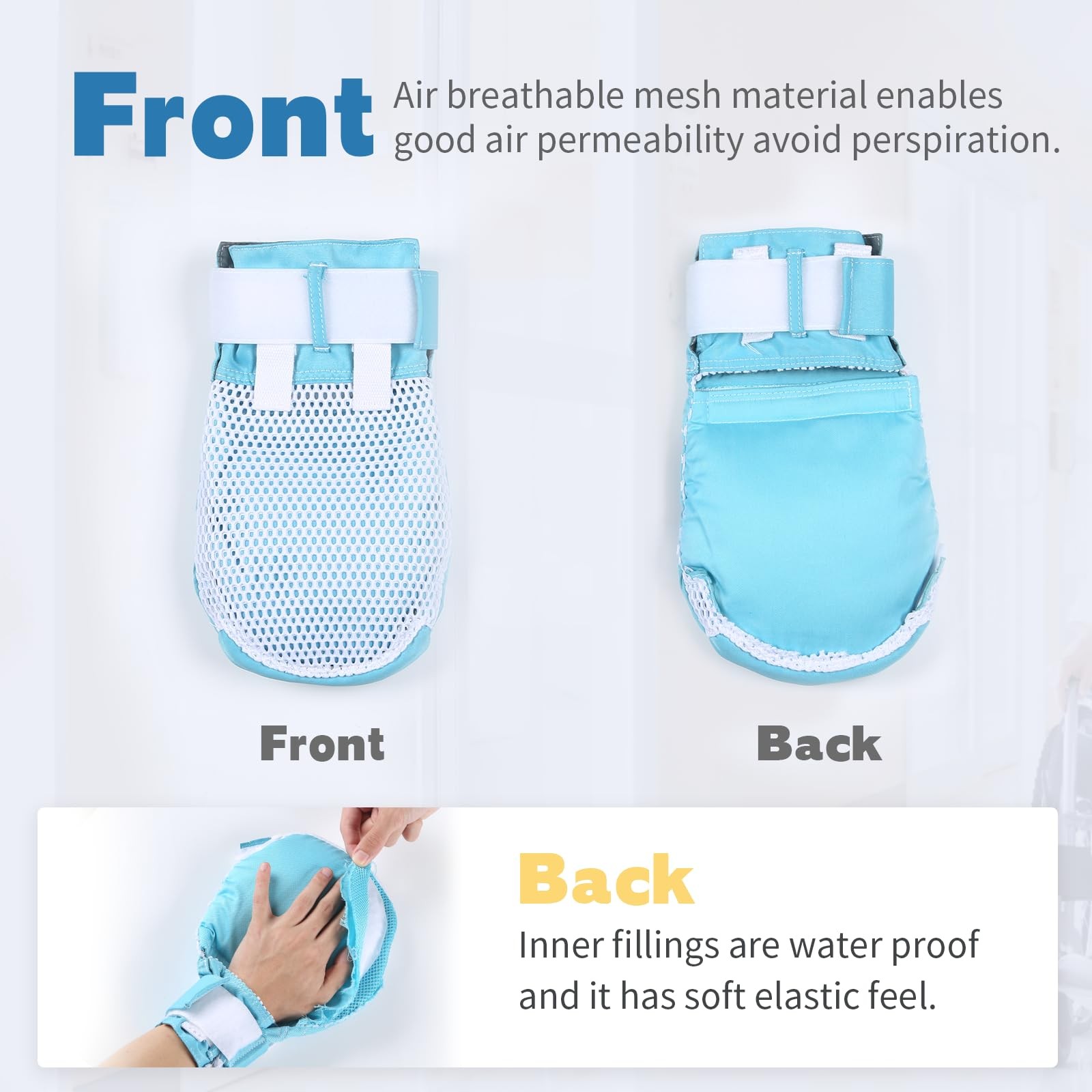Restraint Gloves for Dementia Patient, Assistance Glove with Zipper Opening F…