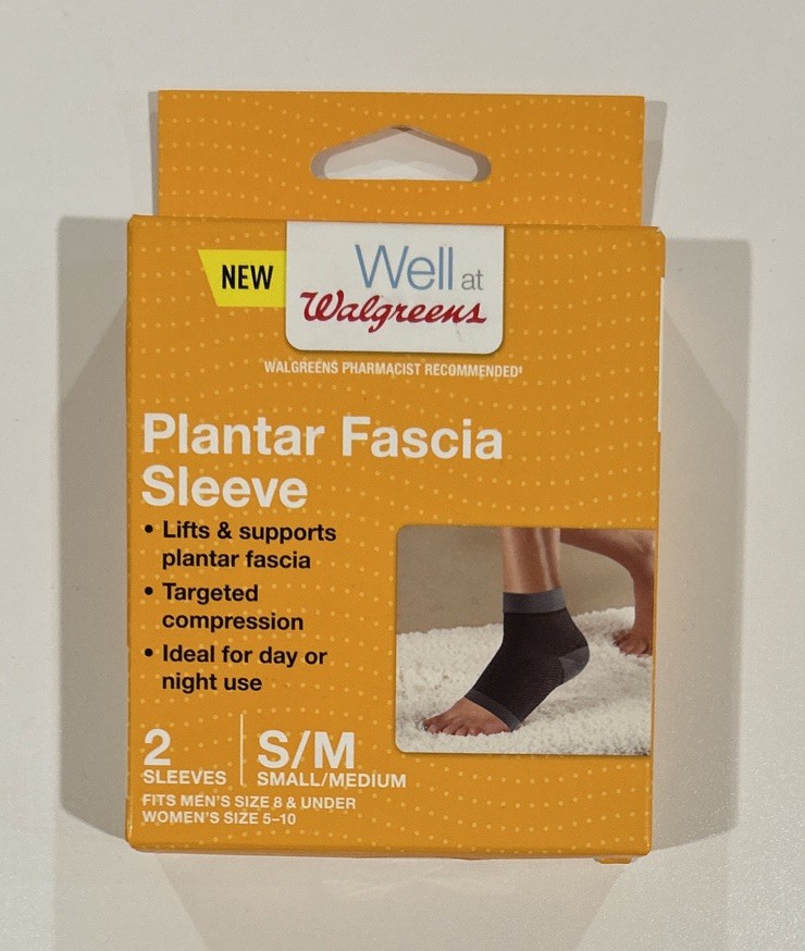 Walgreens~Plantar Fascia Sleeves S/M~Mens Size: 8 & Under(Womens 5-10)~2 Sleeves