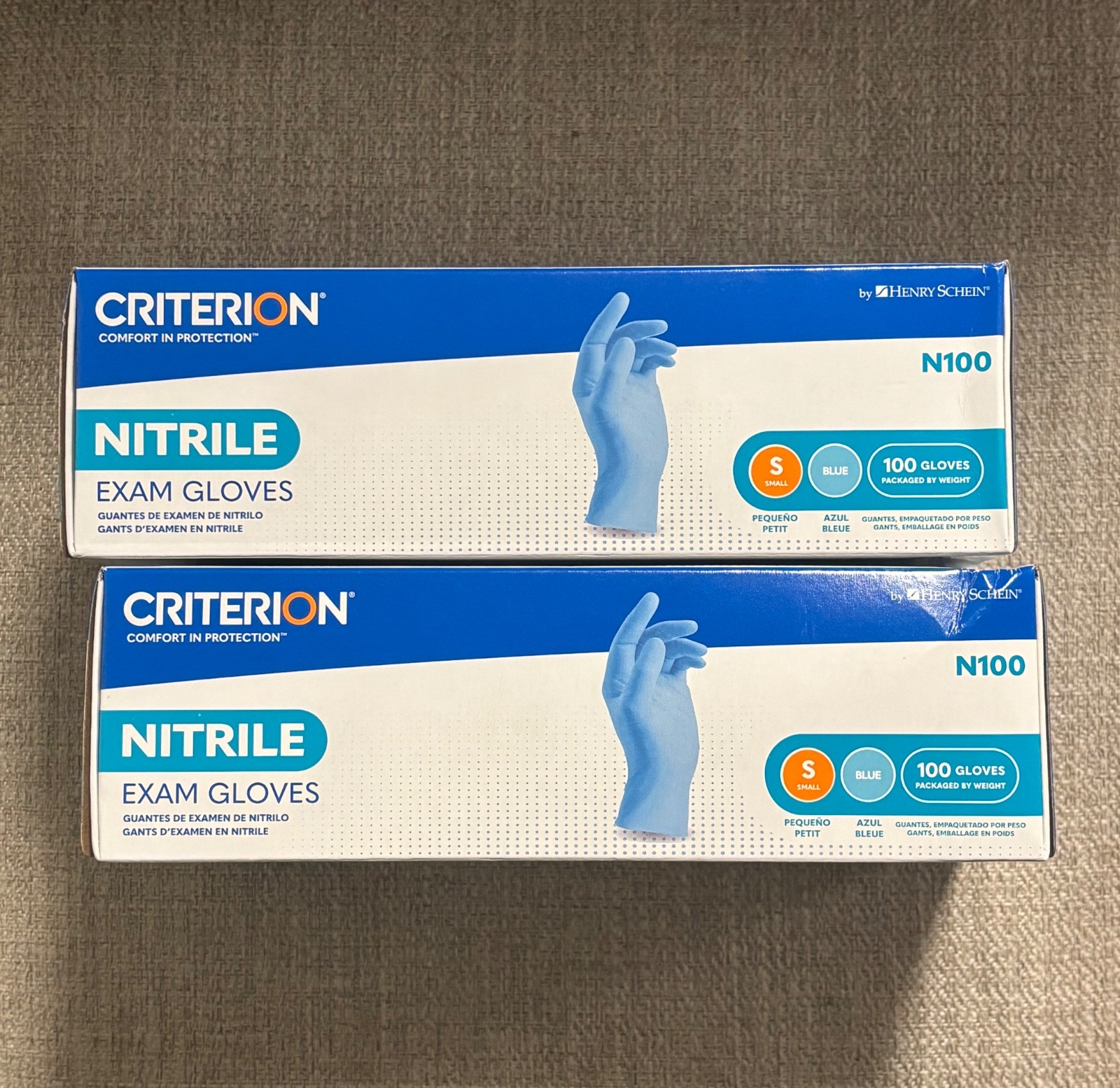 Henry Schein Criterion N100 Nitrile Gloves Small Blue Single Use Blue 200 Count