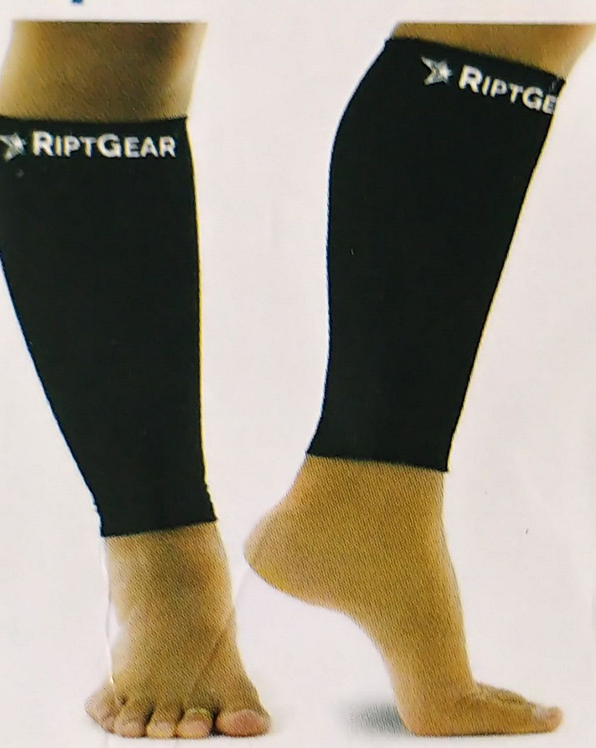 RiptGear Calf Compression Sleeves Black XL Reduce Shin Pain from Running New