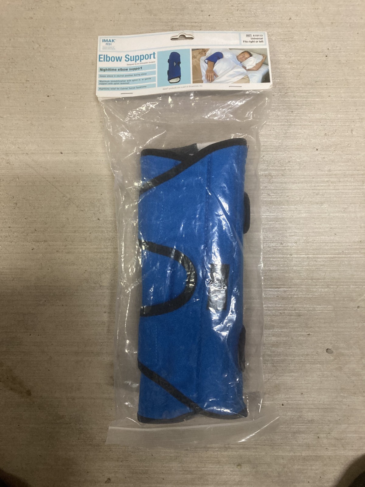 Black/Blue Elbow Splint/Brace Support for Sleeping and Daytime, Orthopedic, PT