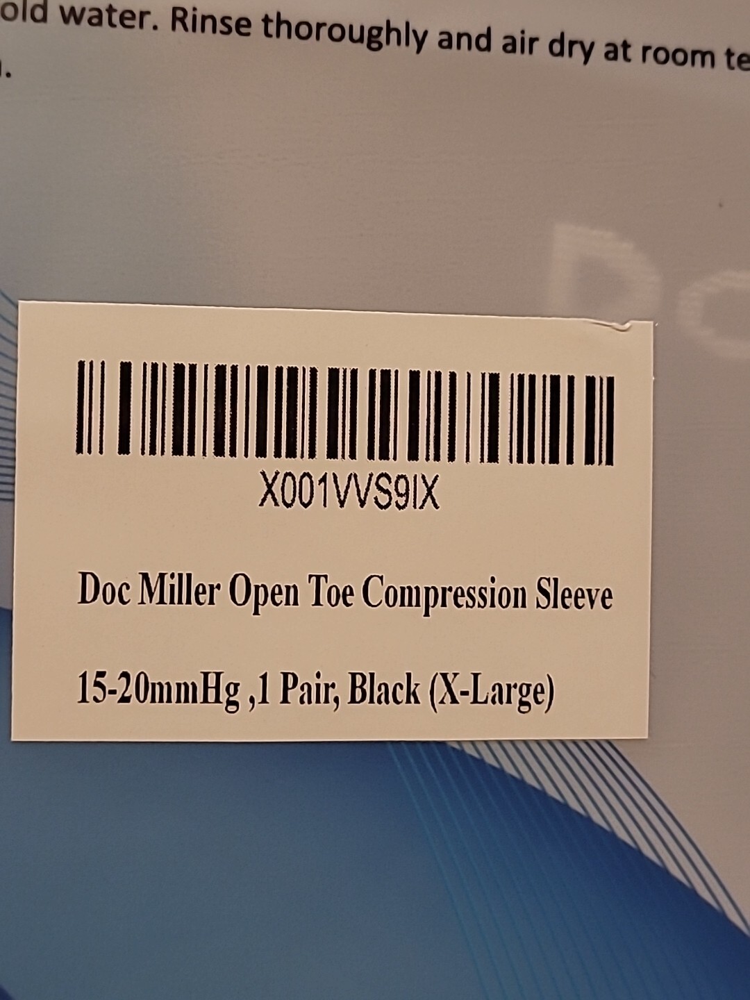 2 Doc Miller Open Toe Compression Socks 15-20mmHg Recovery Varicose BLACK