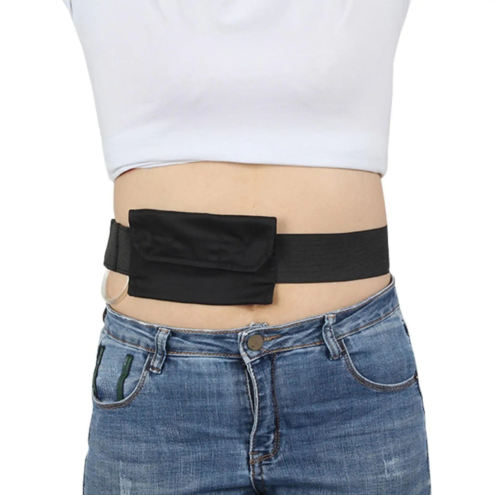 1X Breathable PD Belt – Peritoneal Dialysis Catheter Holder with G-Tube Pouch