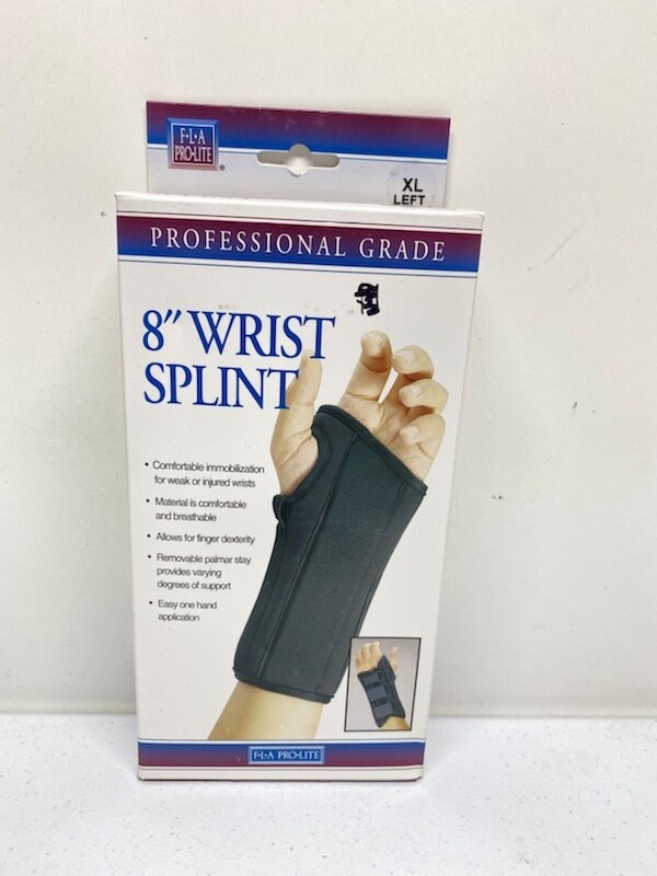 WRIST SPLINT – FLA ORTHOPEDICS PRO-LITE PROFESSIONAL GRADE 8″ – EXTRA LARGE LEFT