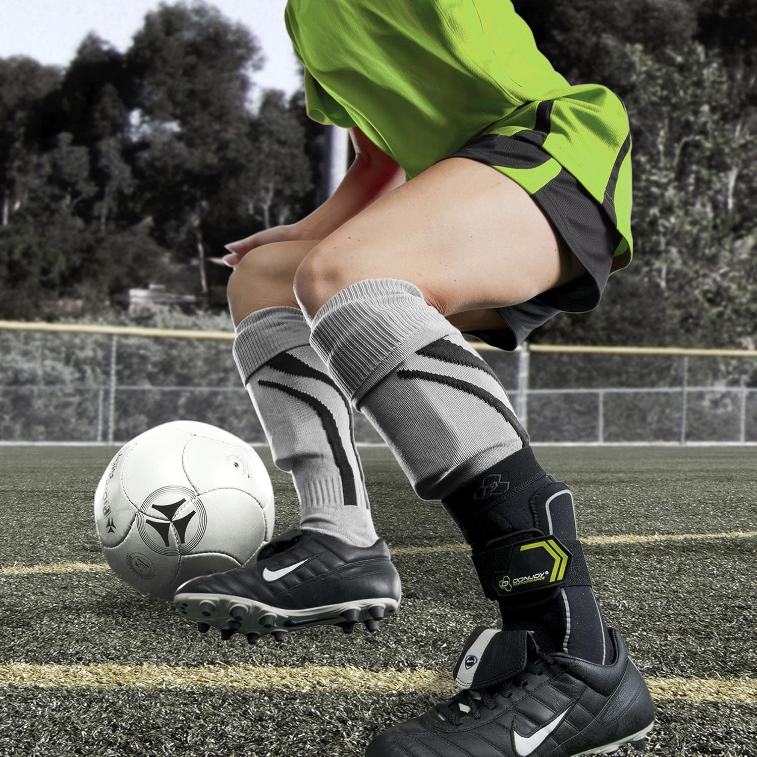 Performance Bionic Ankle Support Brace: Right Foot, Black, X-Large
