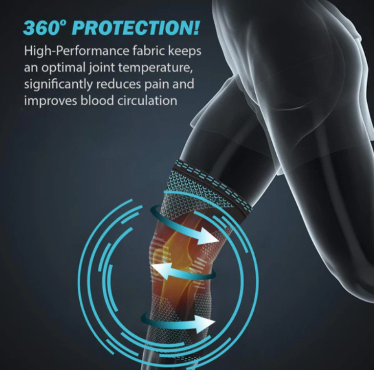 POWERLIX Knee Brace Compression Sleeve Support for Meniscus Arthritis Pain M