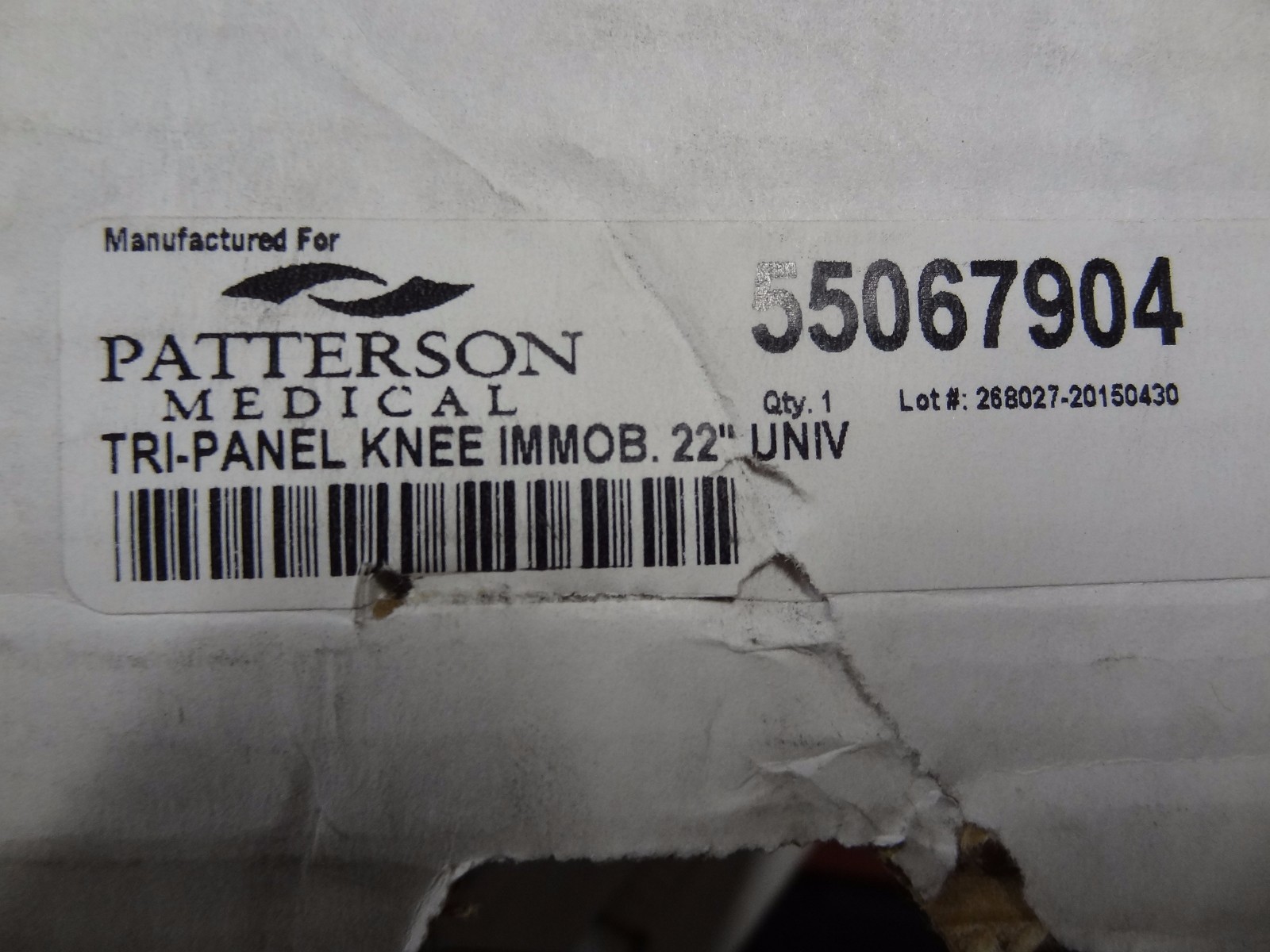 Sammons Preston Tri-Panel Knee Immobilizer 22″ ~ Black ~ 55067904