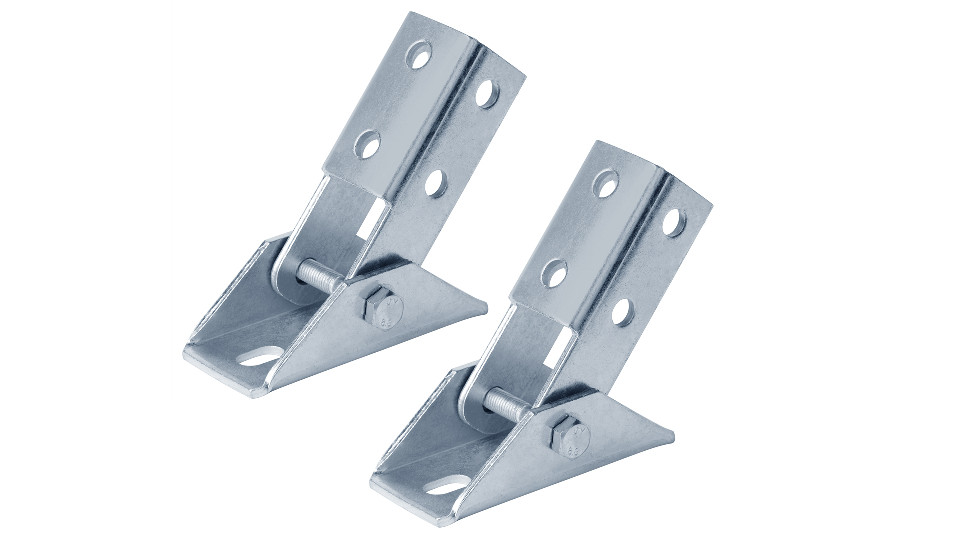 Adjustable Strut Channel Bracket Fitting 2 Pcs, 1-5/8″ Hinged Base, 3/16″ Thick