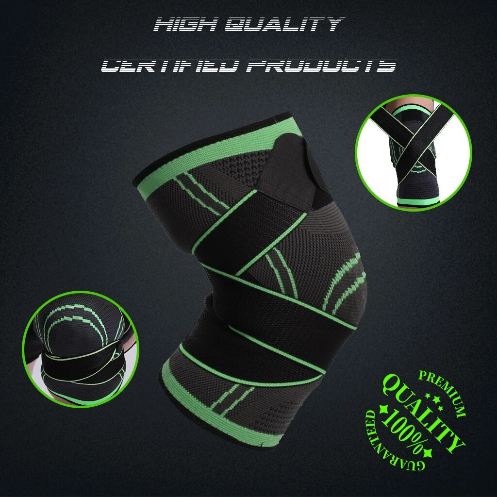 3D Knee Guard Weaving Pressurization Knee Brace Protector Knee Pad Fitness Gear