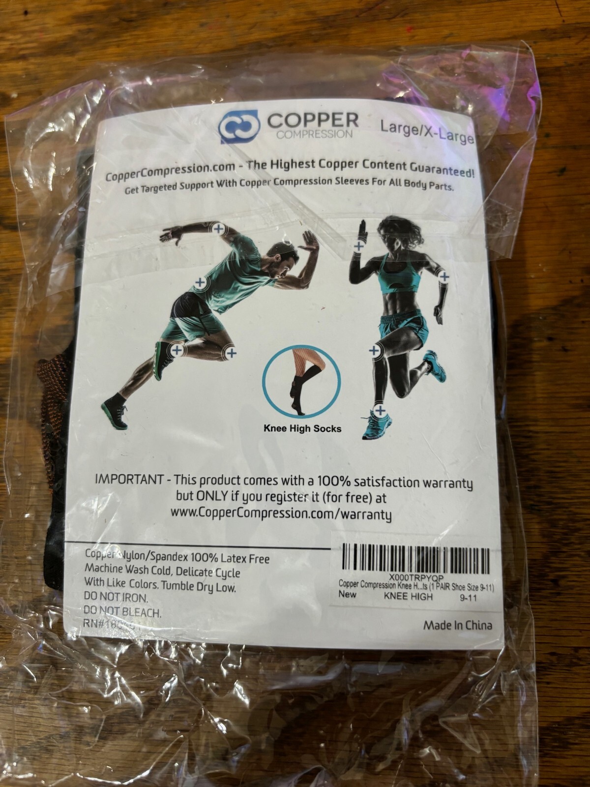 Copper Compression Sock Knee High large/x large