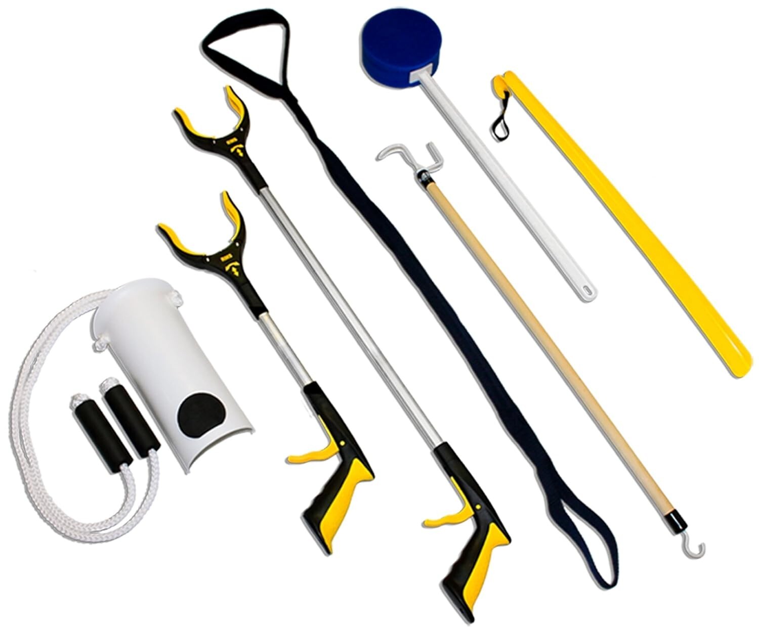 7 AIDS FOR POST SURGERY OR AGED TO HELP LEG RAISE SHOEHORN CLOTHES & SOCK OFF&ON
