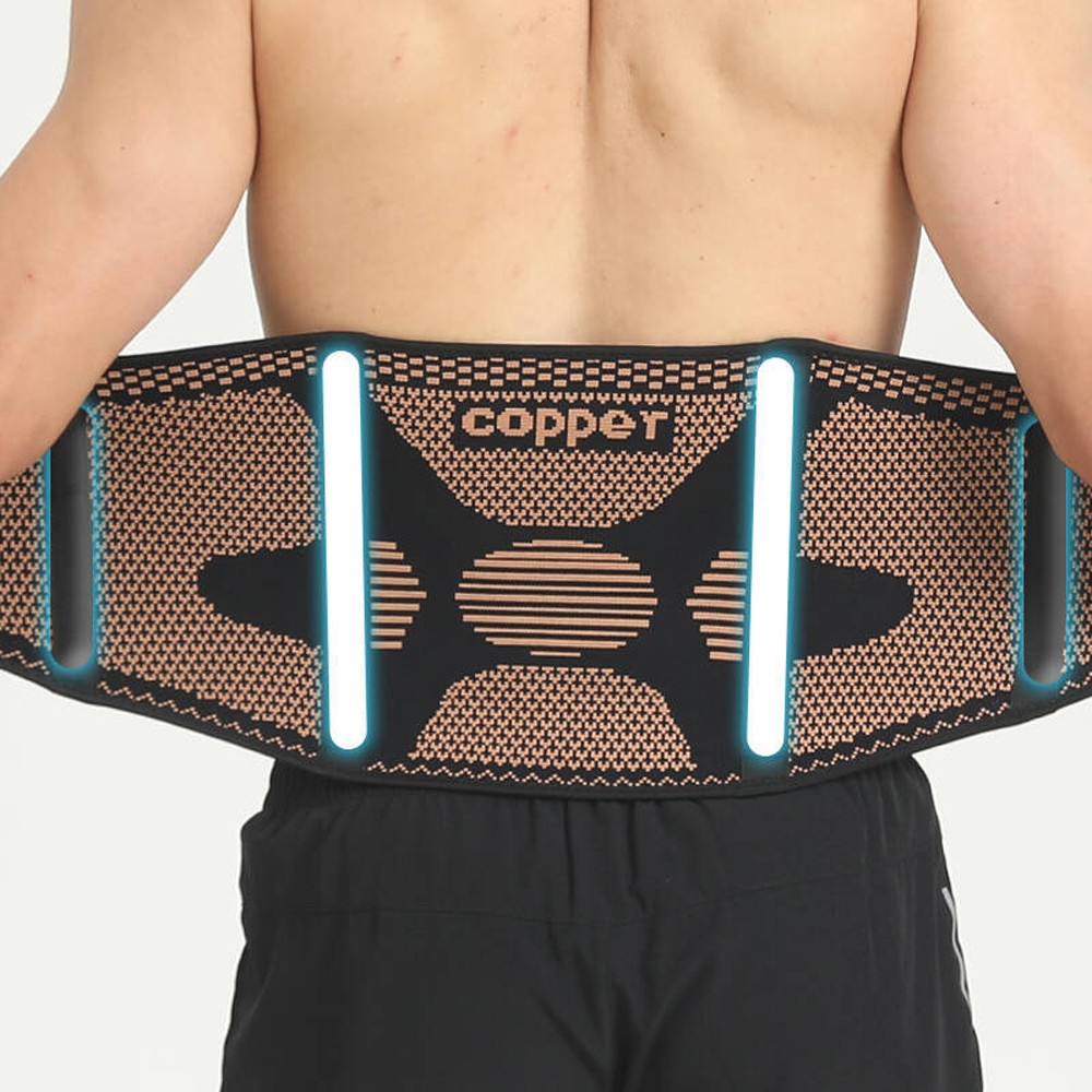 Waist Support Brace Belt Copper Lumbar Adjustable Low Back Pain Relief Men Women