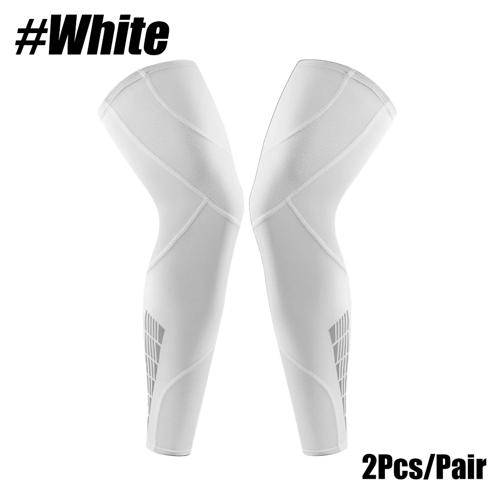 1 Pair Sports Compression UV Long Leg Sleeves for Running Basketball Football Cy