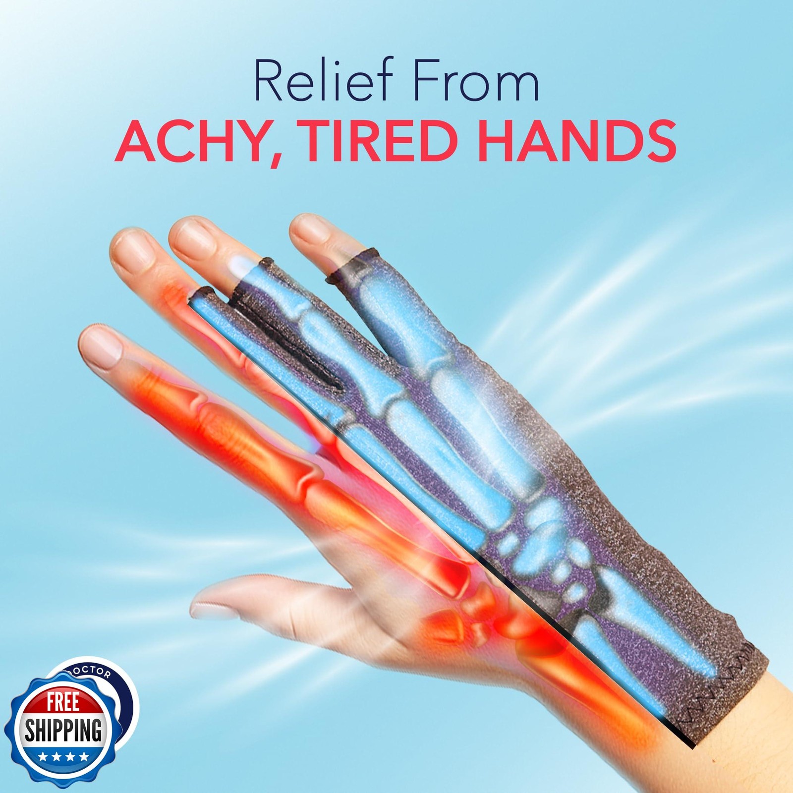 Dr. Arthritis Open-Finger Compression Gloves for Enhanced Joint Dexterity, Do