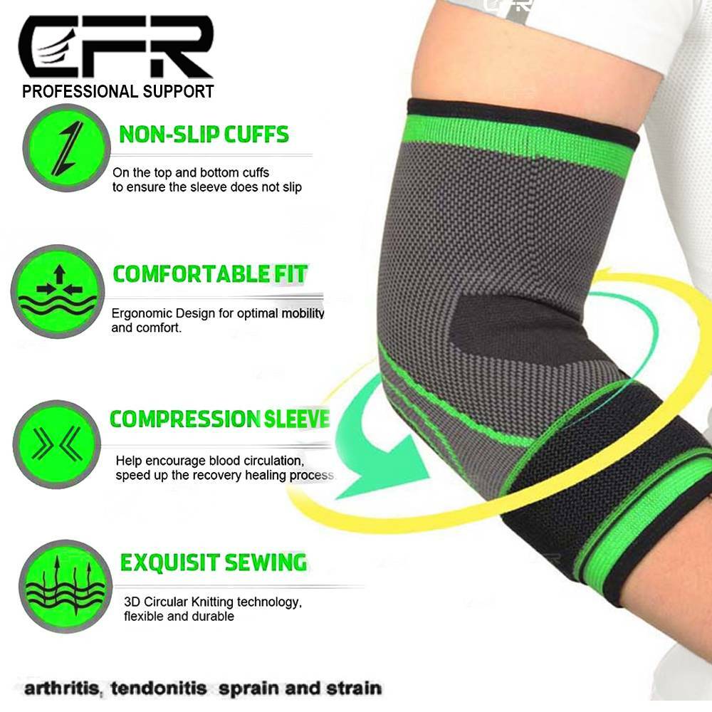 Elbow Brace Compression Support Sleeve Arthritis Tendonitis Gym Adjustable Joint
