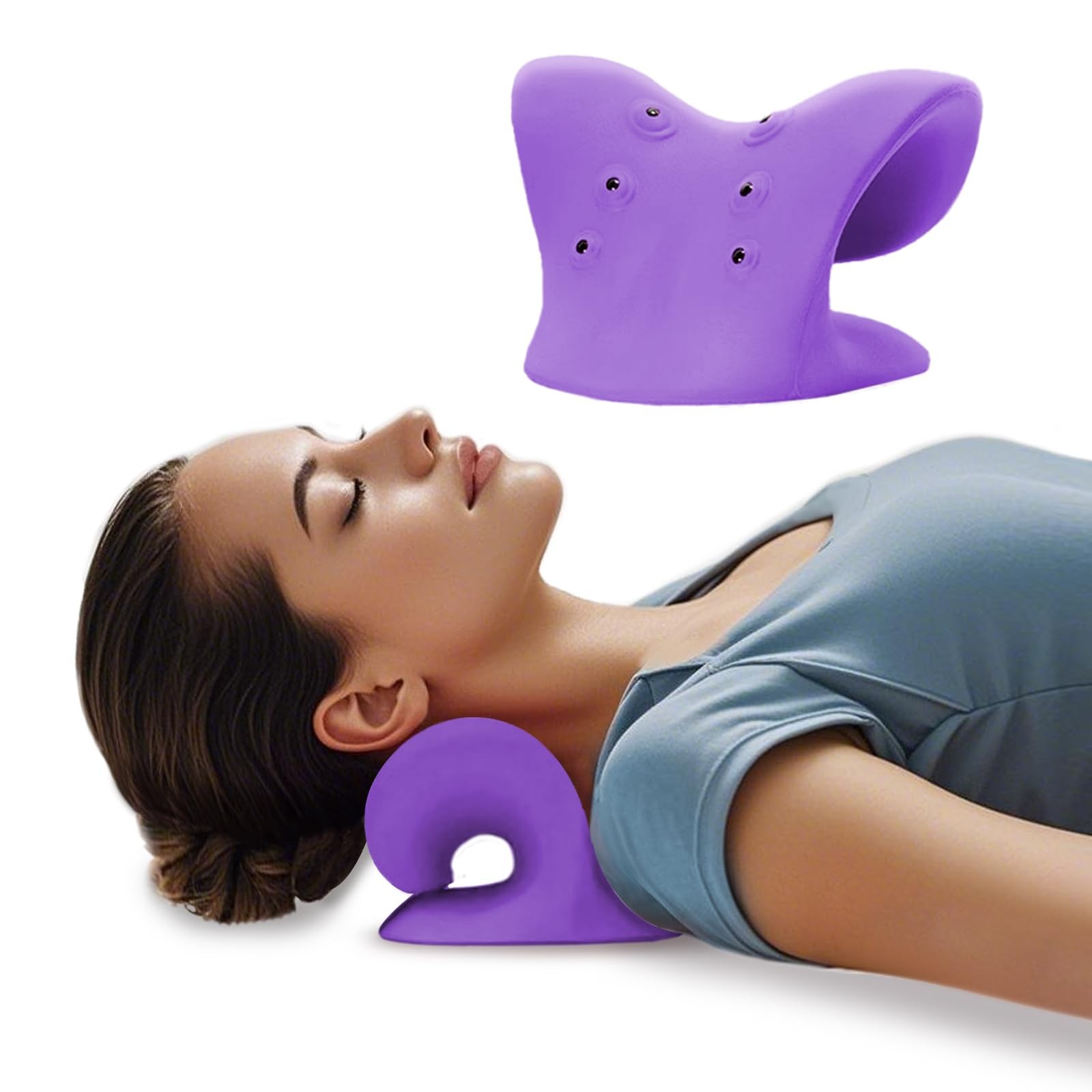 Neck Stretcher Cervical Traction Neck and Shoulder Relaxer Chiropractic Pillow