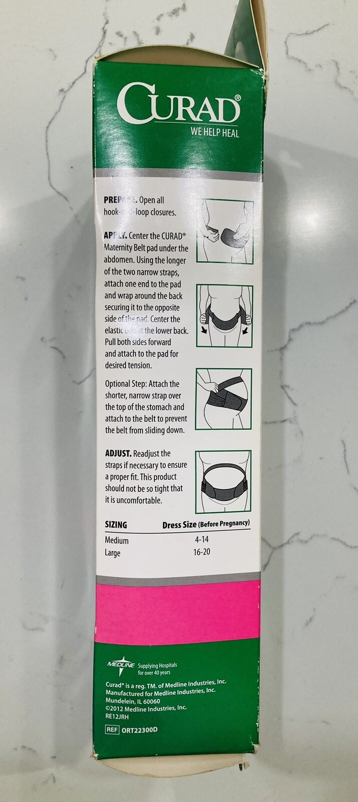 Curad Maternity Belt Size Medium Dress Size Before Pregnancy 4-14 NEW