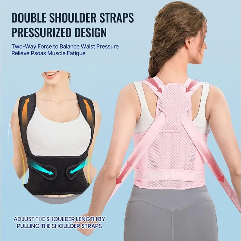 Back Brace Posture Corrector Women Men Shoulder Straightener Adjustable Support