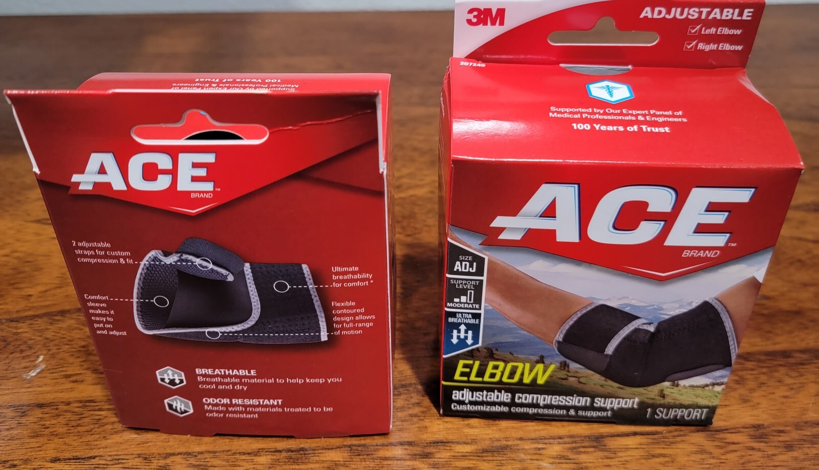 3M ACE Elbow Support One Size 1 Each Adjustable Compression Support. 1 Box