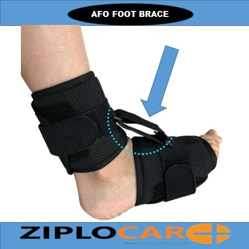 Ziplocare Afo NET Foot Drop Brace Walking Use As A Left Or Right Afo Brace