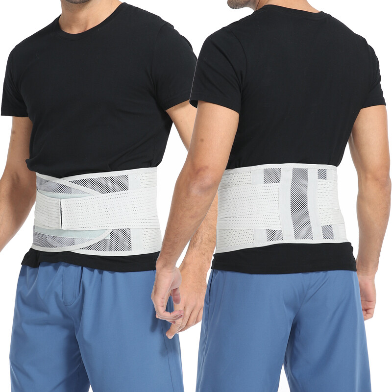 Men Boned Lumbar Lower Back Support Brace Posture Orthosis Pain Wrap Waist Belt