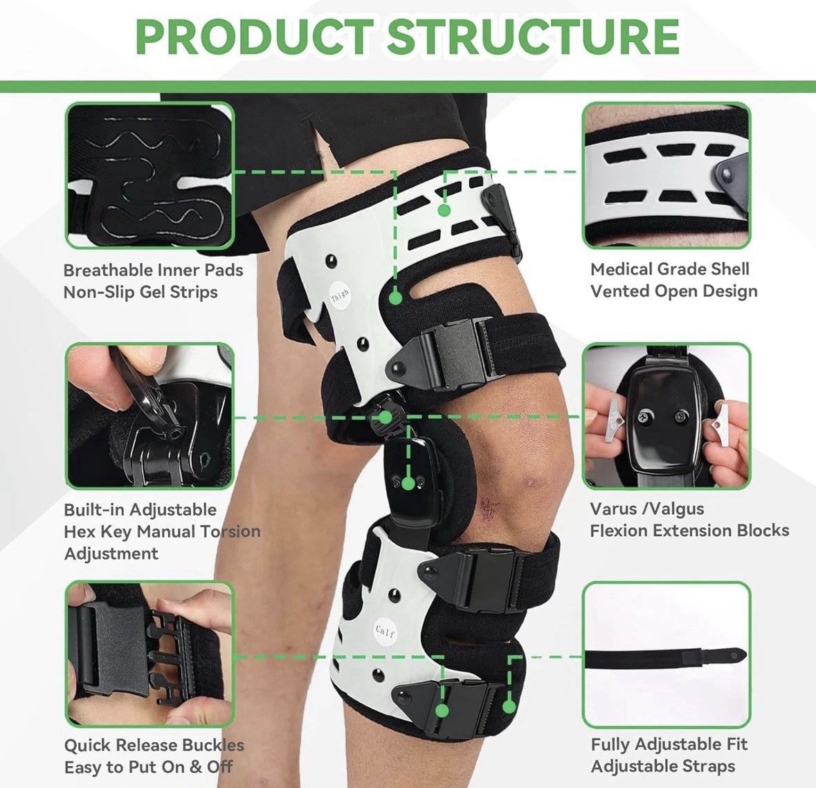 Orthomen OA Unloader Knee Brace, Support for Arthritis Pain Osteoarthritis Right