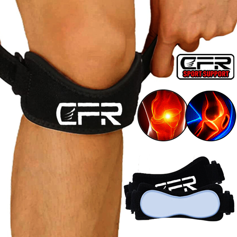 A Pair Knee Brace Support Patella Stabilizer Strap Arthritis Tendon Running