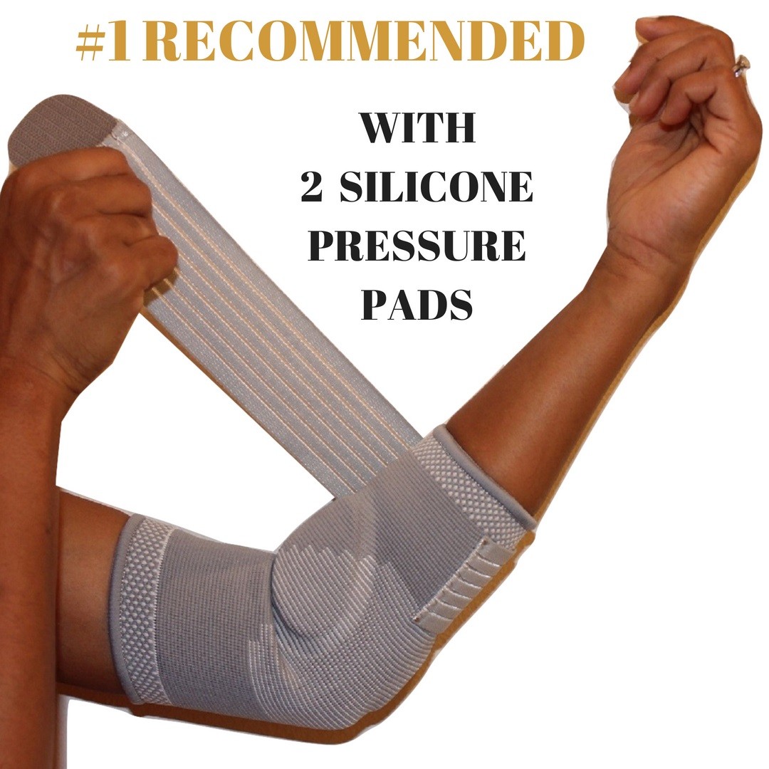 DELUXE Gel Tennis Golf Elbow Brace Support Guard Sports Gym RSI Arthritis Pain